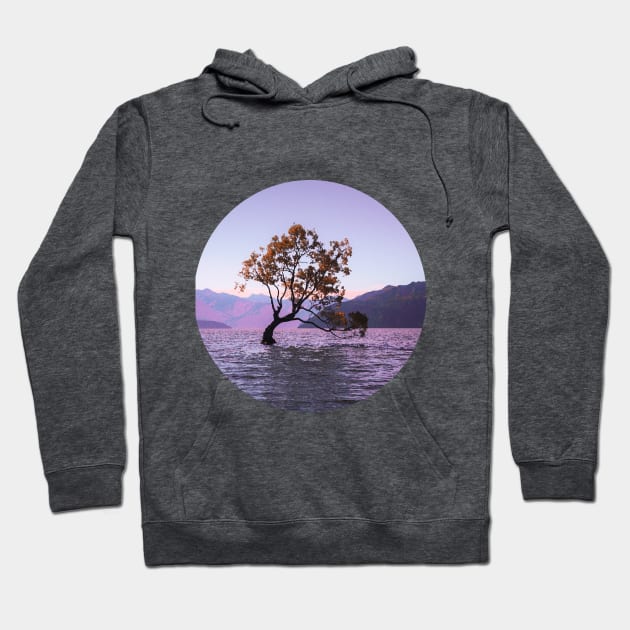 Alone Tree in the middle of the river Hoodie by Aziz